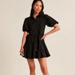 Abercrombie Black Button Down Dress